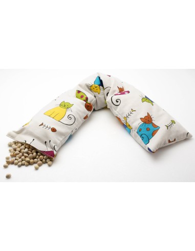 Fascia con noccioli di ciliegia - (58 x 13 x 5,5cm) - (900 - 970gr.) - Gatti Cartoon