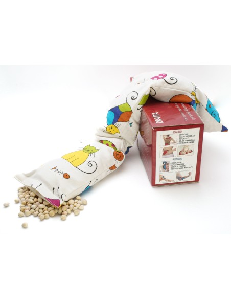 Fascia con noccioli di ciliegia - (58 x 13 x 5,5cm) - (900 - 970gr.) - Gatti Cartoon