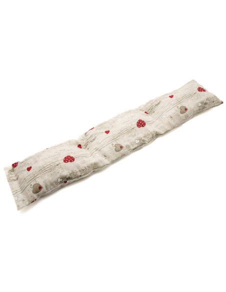 Fascia con Semi di Lino - (58 x 13 x 4cm) - (900 - 970gr.) - Cuori su Legno