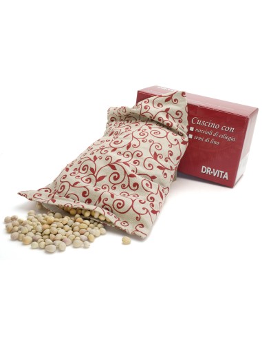 Cuscino con noccioli di ciliegia - (32 x 19 x 5cm) - (570 - 710gr.) - Arabesque Rosso