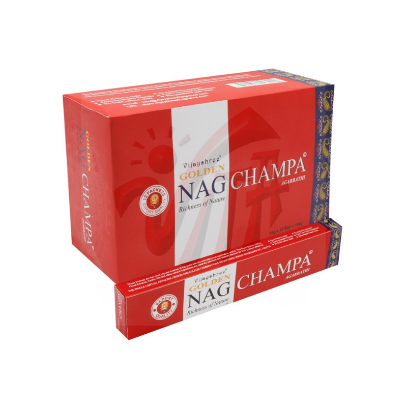 Golden Nag Champa Bastoncini Incenso Vijayshree Masala