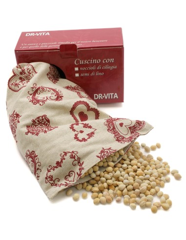 Cuscino con noccioli di ciliegia - (32 x 19 x 5cm) - (570 - 710gr.) - Cuori Tirolesi