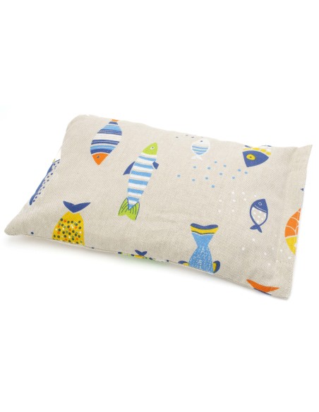 Cuscino con semi di lino - (32 x 19cm) - (650 - 780gr.) - Pesciolini