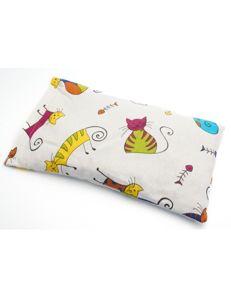 Cuscino con semi di lino - (32 x 19cm) - (650 - 780gr.) - Gatti Cartoon