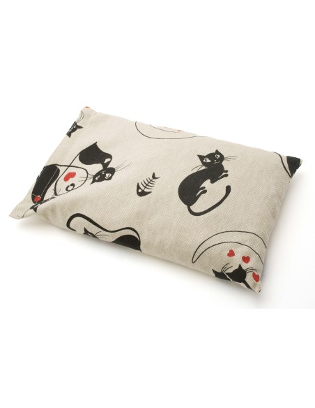 Cuscino con semi di lino - (32 x 19cm) - (650 - 780gr.) - Gatti