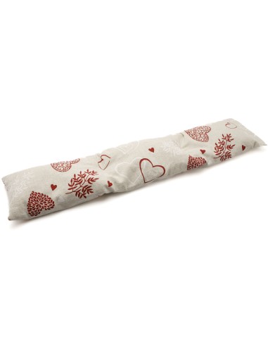 Fascia con Semi di Lino - (58 x 13 x 4cm) - (900 - 970gr.) - Cuori e Foglie