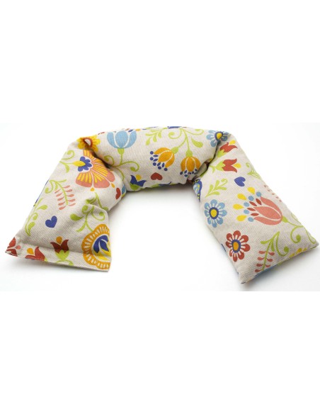 Fascia con Semi di Lino - (58 x 13 x 4cm) - (900 - 970gr.) - Fiori Colorati