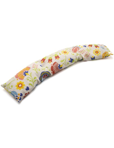 Fascia con Semi di Lino - (58 x 13 x 4cm) - (900 - 970gr.) - Fiori Colorati