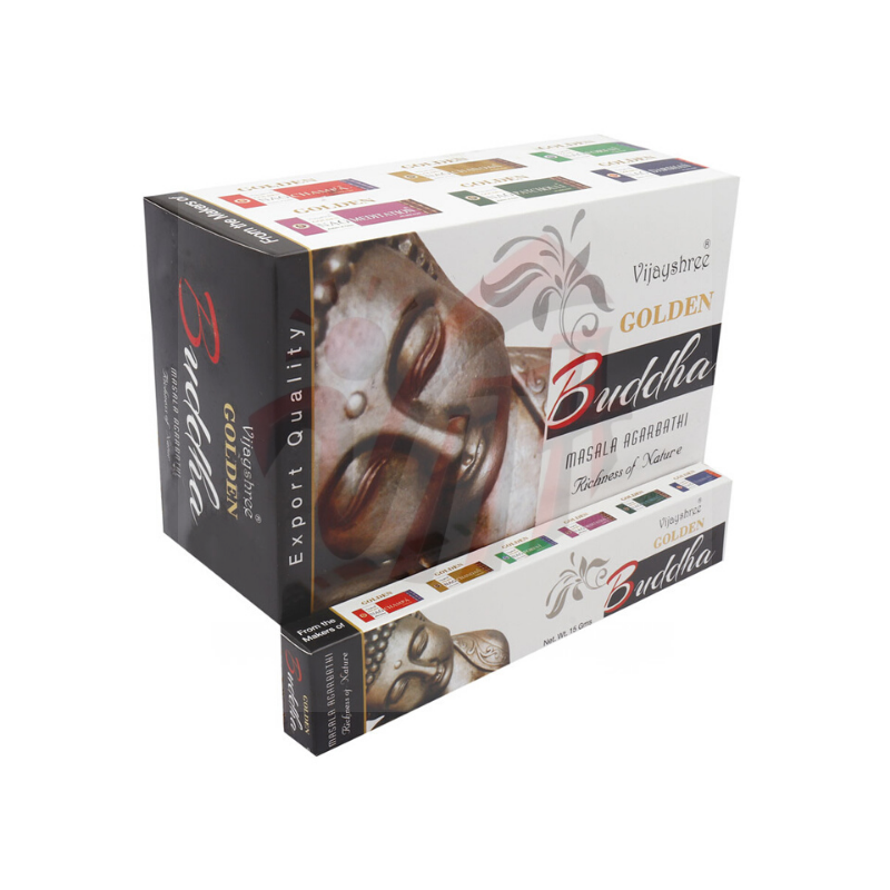 Golden Nag Buddha Bastoncini Incenso Vijayshree Masala