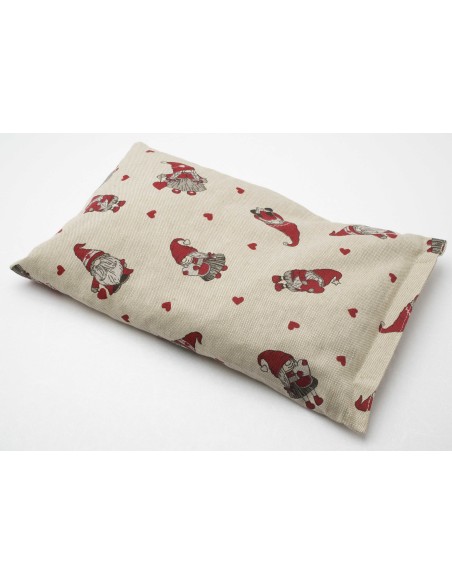Cuscino con semi di lino - (32 x 19cm) - (650 - 780gr.) - Gnomo