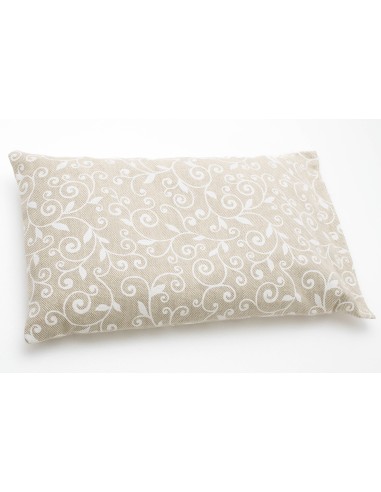 Cuscino con noccioli di ciliegia - (32 x 19 x 5cm) - (570 - 710gr.) - Arabesque Bianco