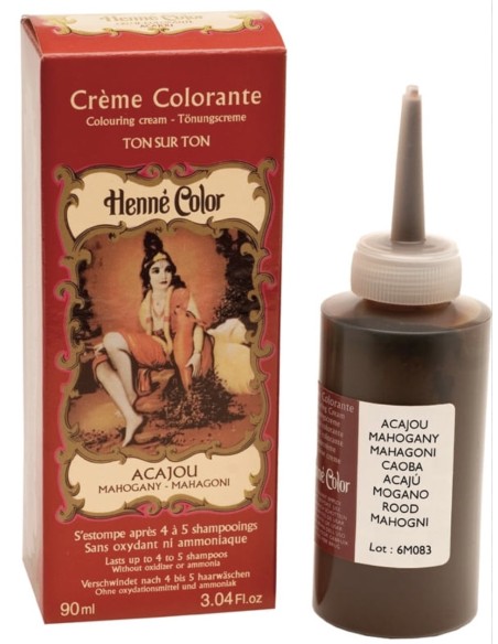 Mogano - Crema Hennè per Capelli colore Mogano - Acajou - 90 ml