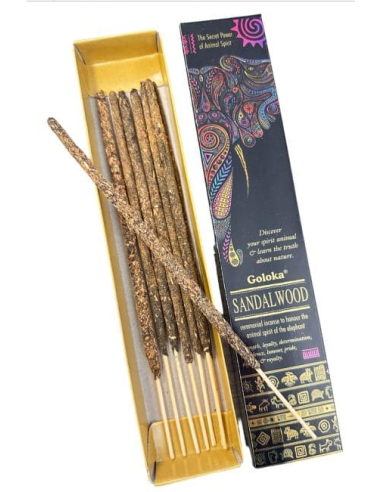 Incenso Goloka Sandalo - 8 Bastoncini Naturali per Relax e Connessione