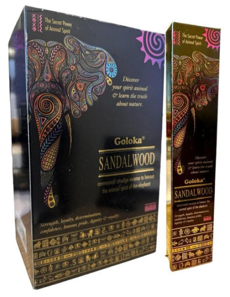 Incenso Goloka Sandalo - 8 Bastoncini Naturali per Relax e Connessione