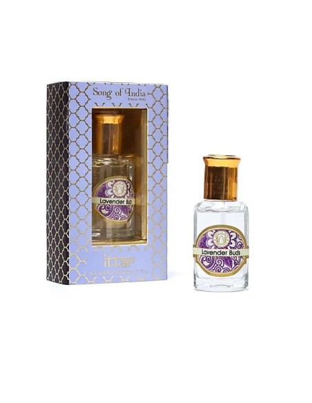 Lavanda Miscela Oli Essenziali Ayurvedici in Boccetta di Vetro - Song of India