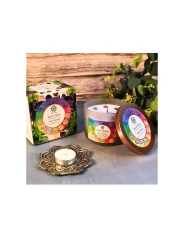 Candela 7 Chakra Nag Champa - Green Tree 256gr | Relax e Armonia