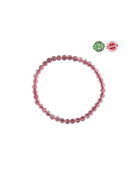 Braccialetto Quarzo Rosa Naturale 4mm – Amore & Armonia