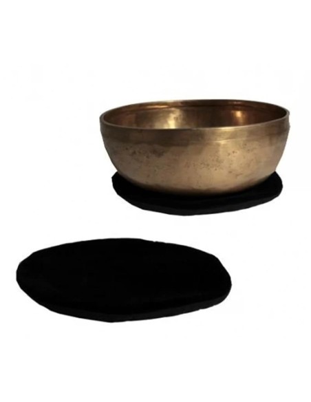 Tappetino Supporto per Campane Tibetane Nero 15x1 cm