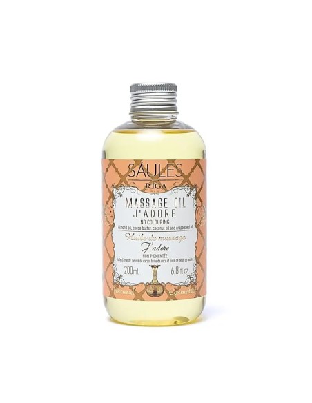 Olio Naturale per Massaggi J'Adore 200ml - Naturale e Nutriente