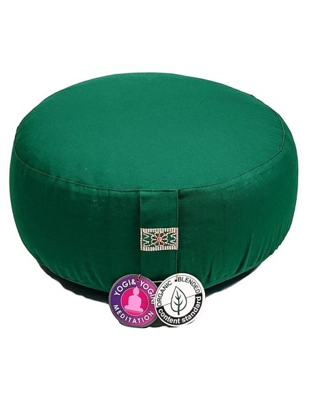 Cuscino Meditazione Verde Scuro Organico OCS 33x17cm ±2300g