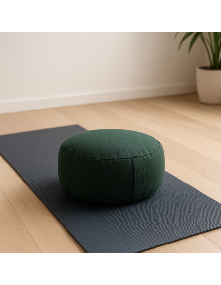 Cuscino Meditazione Verde Scuro Organico OCS 33x17cm ±2300g