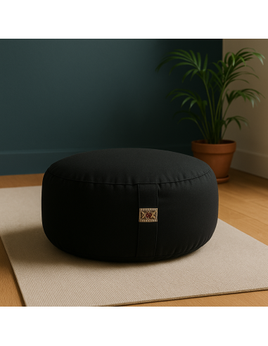 Cuscino Meditazione Nero Organico OCS 33x17cm ±2300g