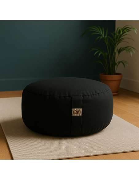 Cuscino Meditazione Nero Organico OCS 33x17cm ±2300g