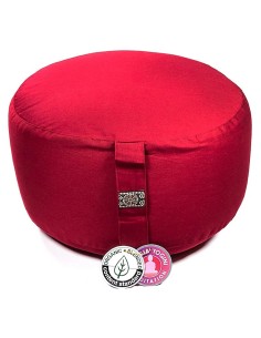 Cuscino Meditazione XL Rosso in Cotone Organico | Comfort Naturale 2