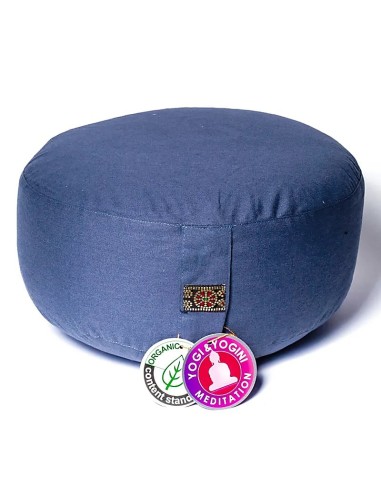 Cuscino Meditazione Blu Ardesia, Cotone Organico – Comfort & Sostegno