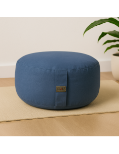 Cuscino Meditazione Blu Ardesia, Cotone Organico – Comfort & Sostegno