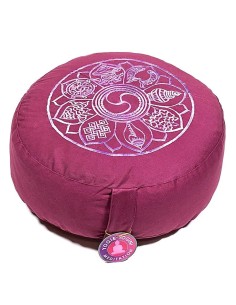 Cuscino Meditazione Melanzana – 8 Segni Auspicio | Confort naturale 2