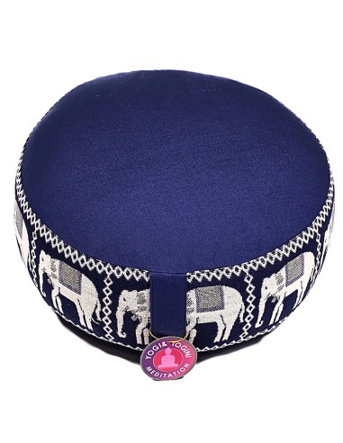 Cuscino Meditazione Blu con Elefanti | Comfort e Spiritualità