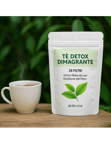 Tè Detox Dimagrante | 28 Filtri Naturali per Controllo del Peso