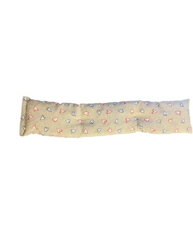 Cuscino Cervicale con Semi di Lino con Cuori Colorati