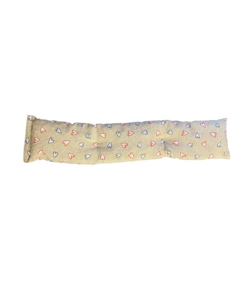Cuscino Cervicale con Semi di Lino con Cuori Colorati