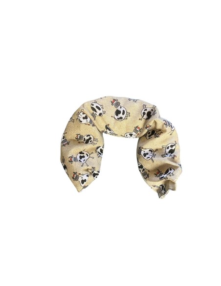 Cuscino Cervicale con Semi di Lino con Mucche