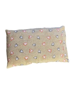 Cuscino con Semi di Lino con Cuori Colorati