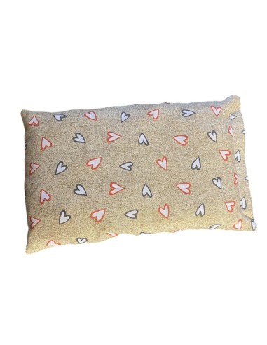 Cuscino con Semi di Lino con Cuori Colorati