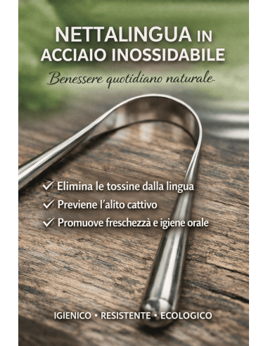 Igiene Orale - Pulitore Lingua raschietto in acciaio inox