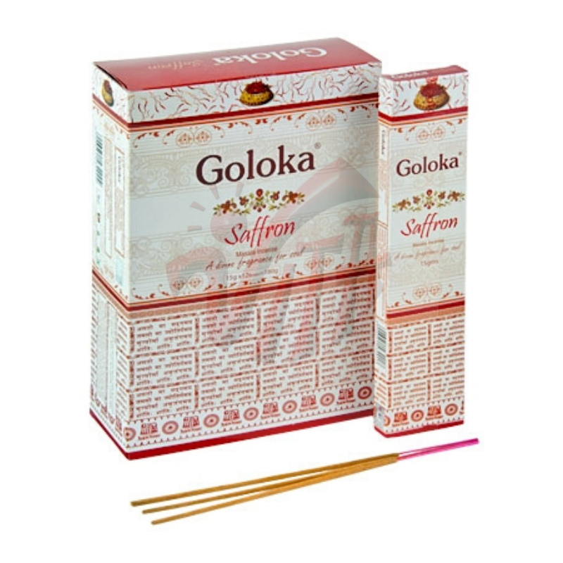 Zafferano Bastoncini incenso Goloka Premium Saffron Masala