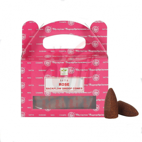 Rosa 24 Coni Incenso a Fontana Satya Earth Rose