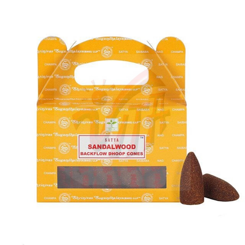 Legno di Sandalo 24 Coni Incenso a Fontana Satya Earth Sandalwood