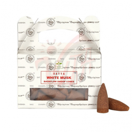 Muschio Bianco 24 Coni Incenso a Fontana Satya Earth White Musk