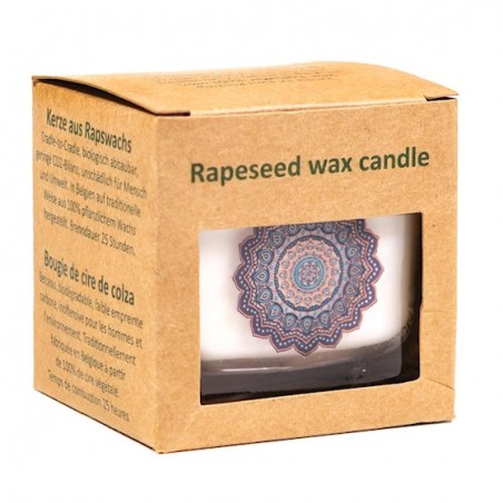Oudh Mandala Candela profumata in cera di colza - (6 x 6 x 6cm - ± 25 ore)