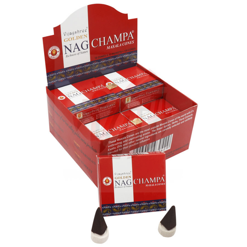 Golden Nag Champa Coni Incenso Vijayshree Champa Masala