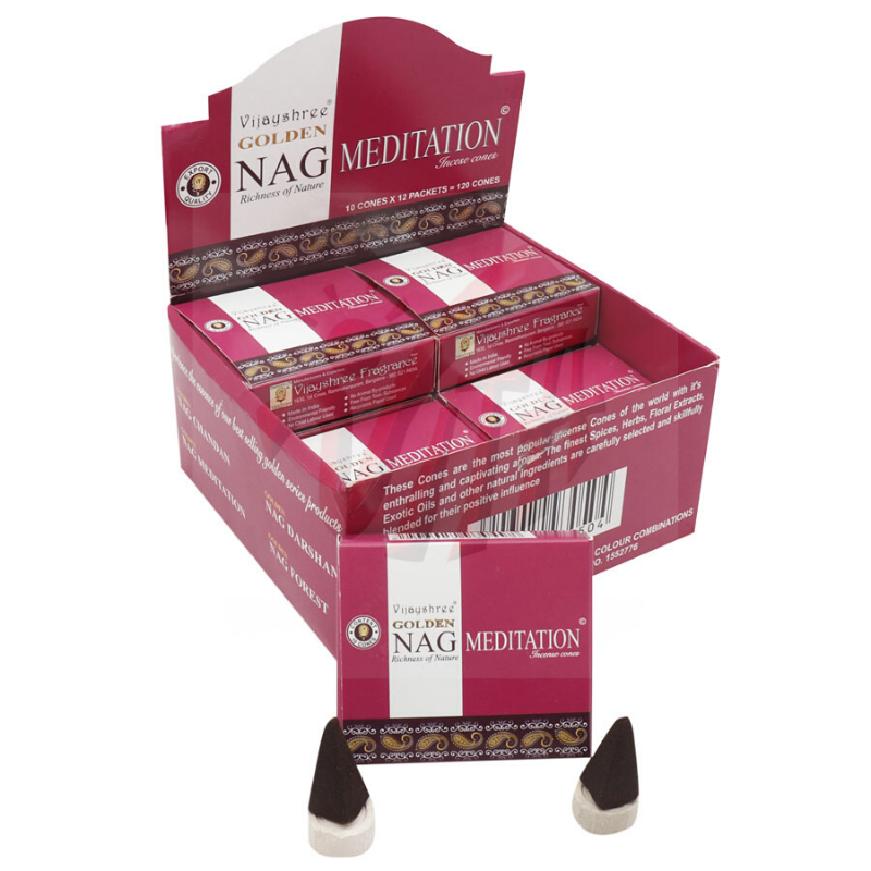 Golden Nag Meditation Coni Incenso Vijayshree Meditazione Masala