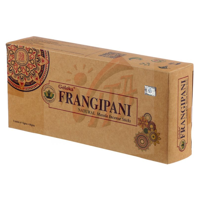 Frangipani Incenso Masala Goloka Organica – Premium Stick