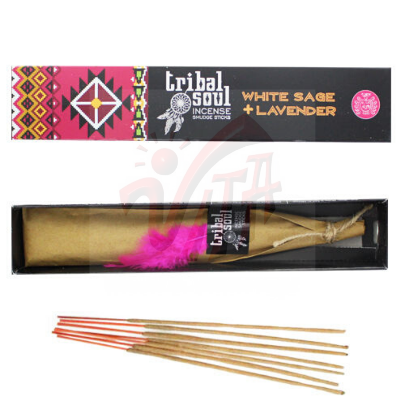 Salvia Bianca & Lavanda Bastoncini incenso Hari Darshan Tribal Soul Masala