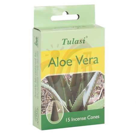 Aloe Vera 15 Coni Incenso Tulasi Aloe Vera Premium Masala