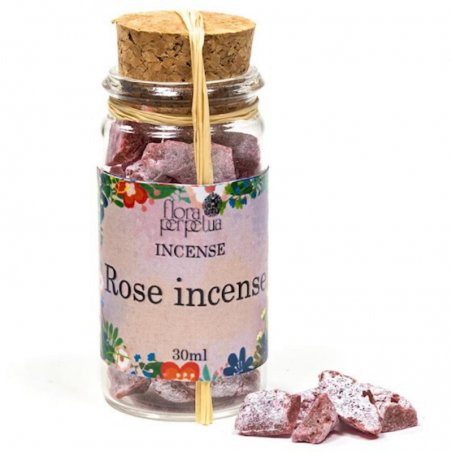 Rosa in blocchi Incenso in resina Flora Perpetua